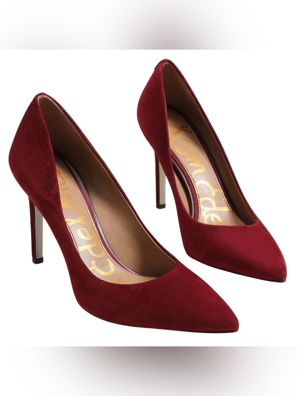 NWOT Sam Edelman Burgundy Suede Hazel Pointed-Toe Stiletto Pumps